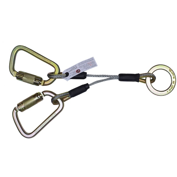 Super Anchor Safety 2-D Lanyard + 2ea No. 5001-Z Steel Auto-Lock Carabiners 6515-CS - main